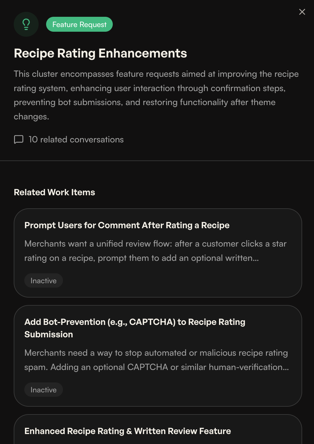 Jetson patterns view showing related issues grouped together